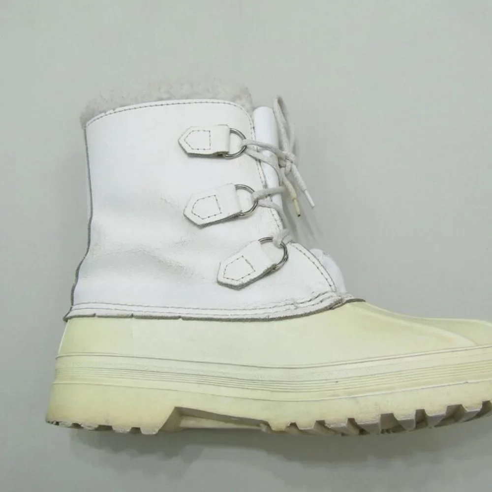 Snow Master Canada Winter Boots Womens 8 White Fur Trimmed Waterproof Ski Snow - Picture 7 of 7